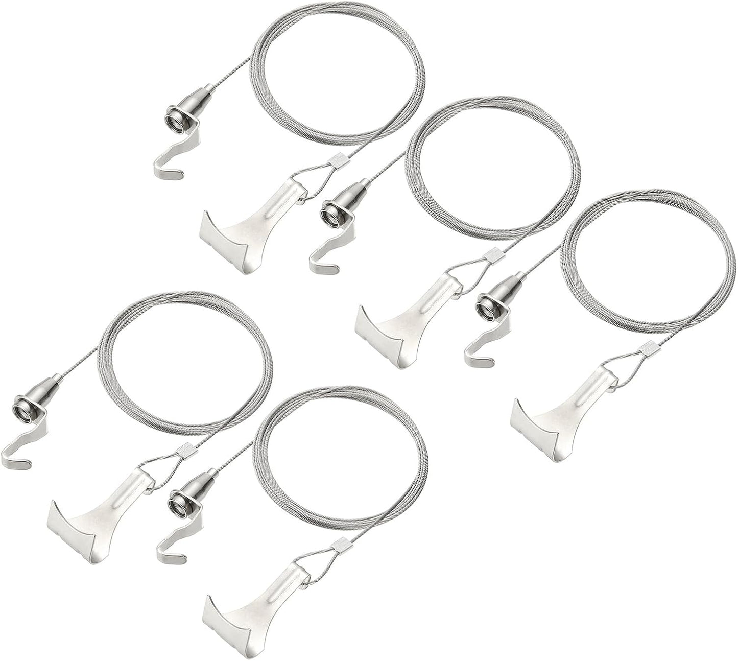 uxcell 2Pcs Picture Hanging Wire Kit, 3 m x 1.5 mm Heavy Duty Picture Hangers Adjustable Wire Rope with S-Hooks and Loop, Load 35kg/77.1 lbs for Hanging Mirrors Light Lamp Artwork