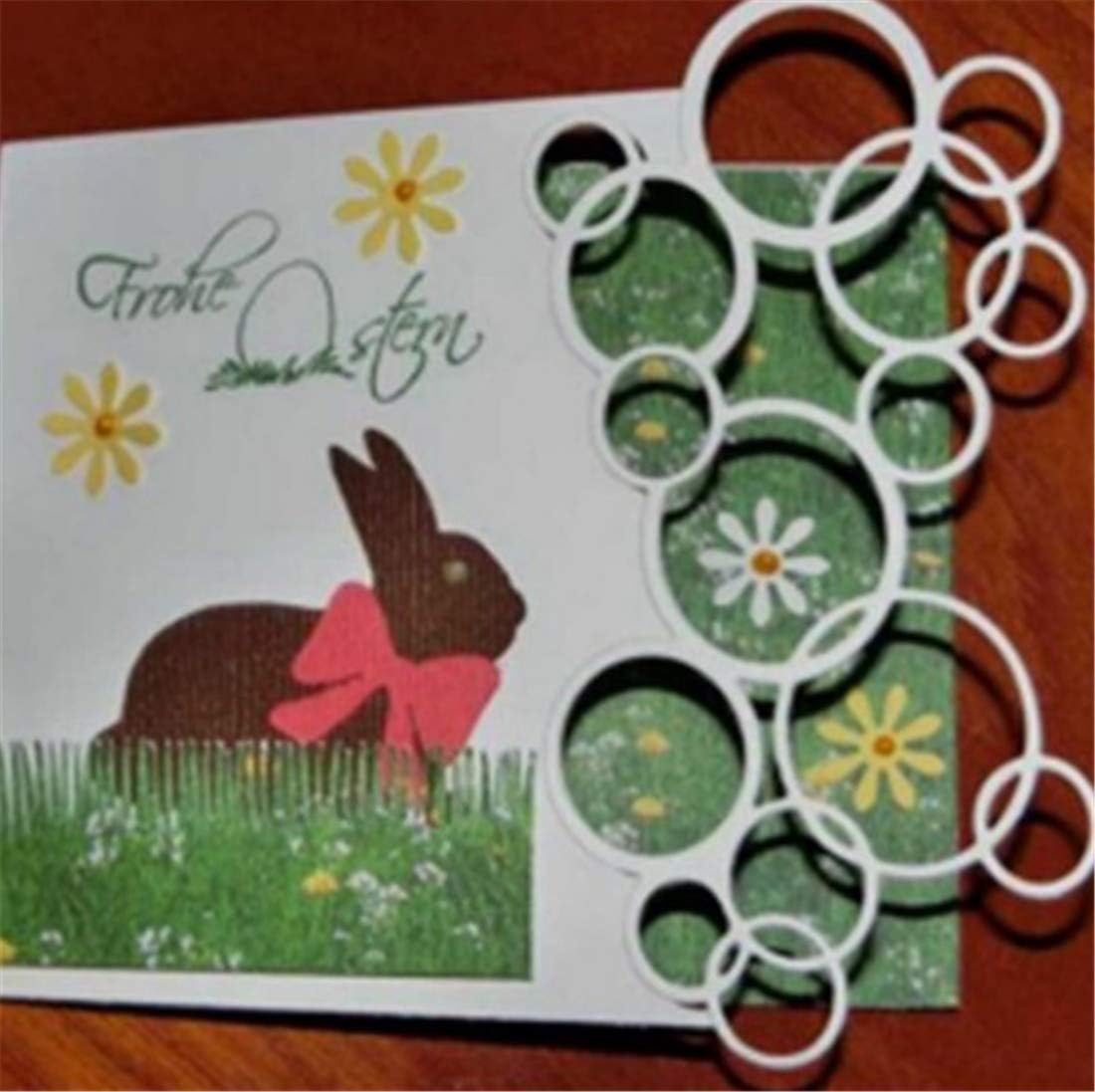 Mvchifay Cutting Dies Happy Birthday Metal Stencils Scrapbooking Tool DIY Emboss Paper Card Making (Bubble-10.3x6cm)