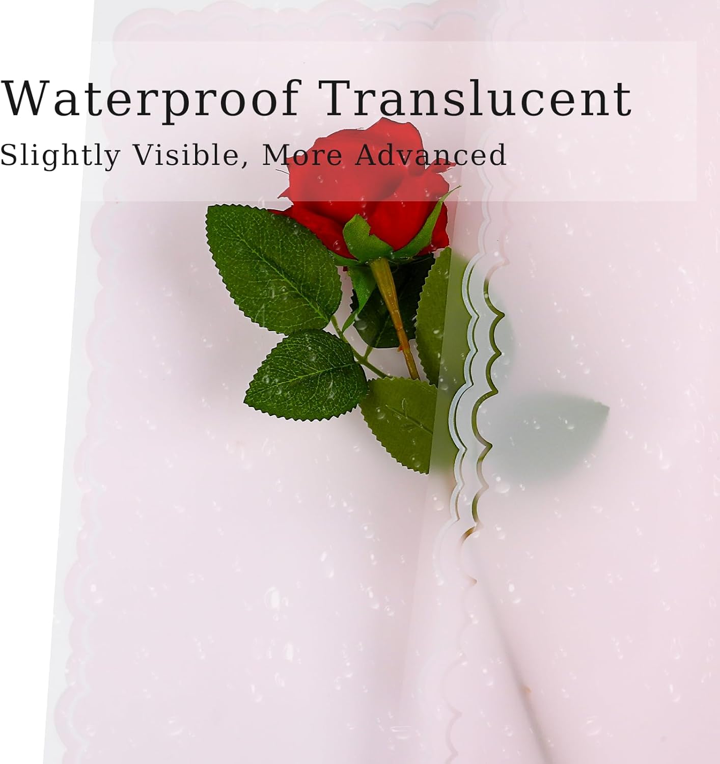 FUHITIM 20 Sheets Flower Wrapping Paper - Waterproof Floral Bouquet Wrapping Paper, Florist Supplies Packaging Paper for Wedding Birthday Gift DIY Crafts (Pink)