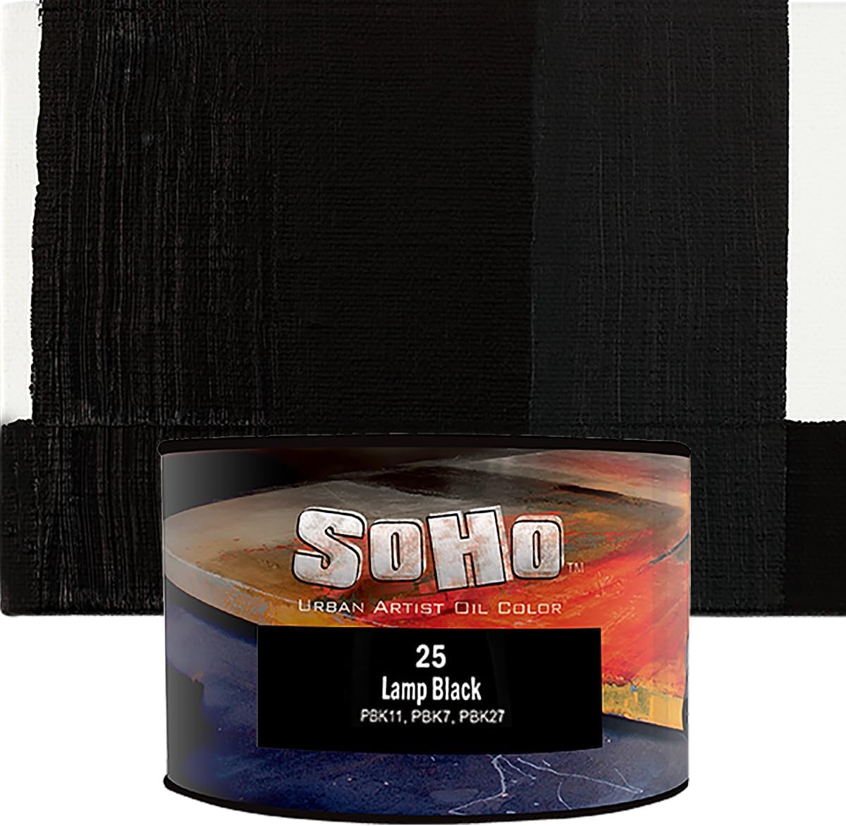 Soho Urban Artist Oil Paint - Lamp Black, 430 ml Can - Best Valued Oil Colors for Painting, Excellent Pigment Load