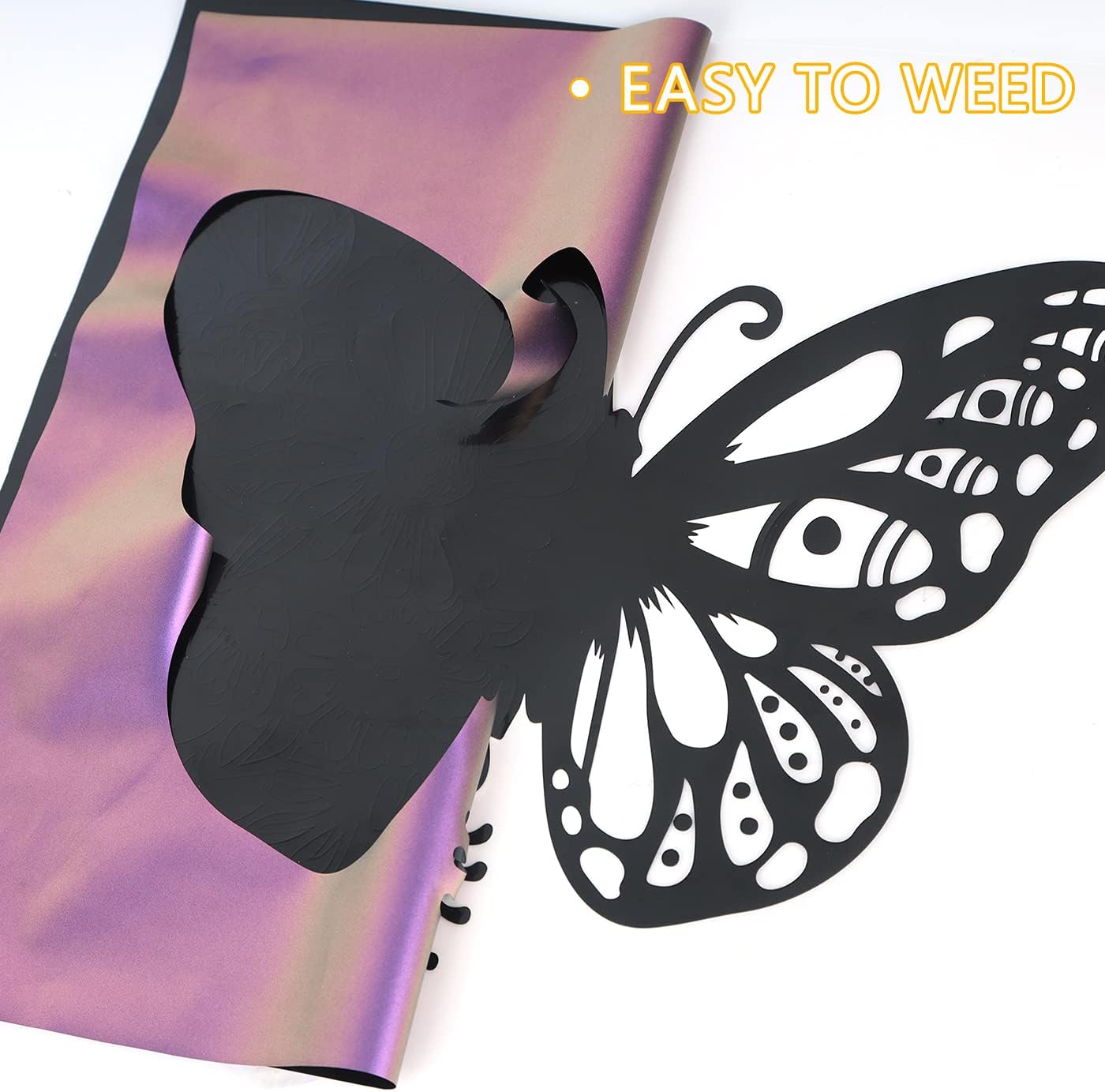 guangyintong Chameleon Heat Transfer Vinyl HTV Rolls, 12" x 8ft Purple to Brown Iron on Vinyl for T-Shirts, Changing Color HTV Vinyl for All Cutter Machines Easy to Cut & Weed for HTV DIY Design