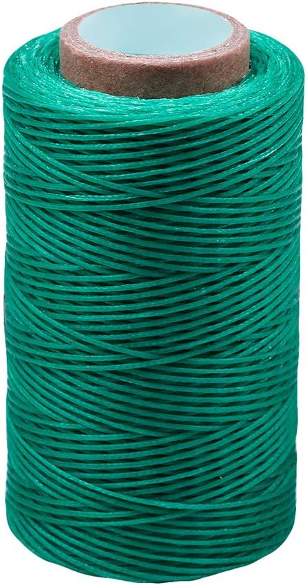 284 Yards Waxed Thread, 210D Heavy Duty Wax Thread for Leather Sewing, Upholstery Thread, 0.8mm Flat Waxed Thread for Bookbinding/Shoe Repairing/Leather Projects