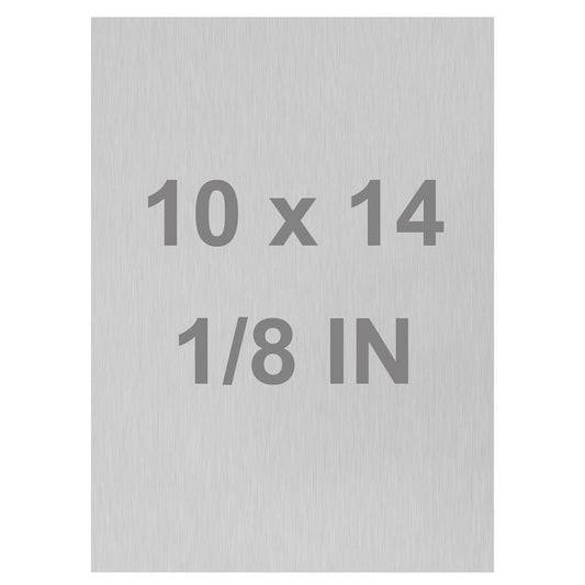 6061 T651 Aluminum Sheet Metal 10 x 14 x 1/8 (0.125”) Inch Flat Plain Aluminum Plate Covered with Protective Film, Heat Treatable Rectangle 3MM Aluminum Metal Plate for Crafting, Industrial