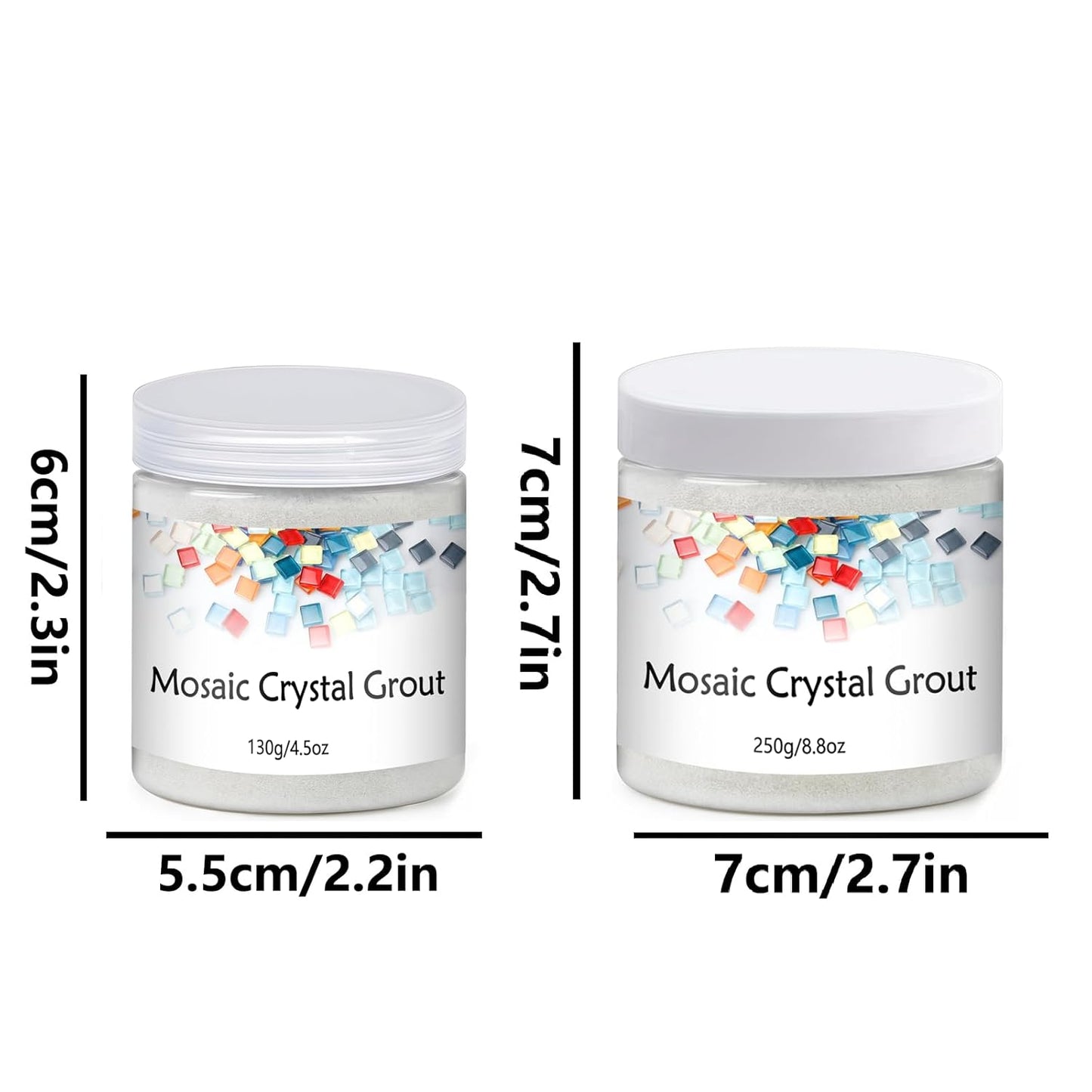 Mosaic Crystal Grout, Mosaics Tile Tools, Mosaic Tile Accessories – Essential for Handmade Grouting and Perfect for DIY Craft Projects (Translucent, 8.8oz)