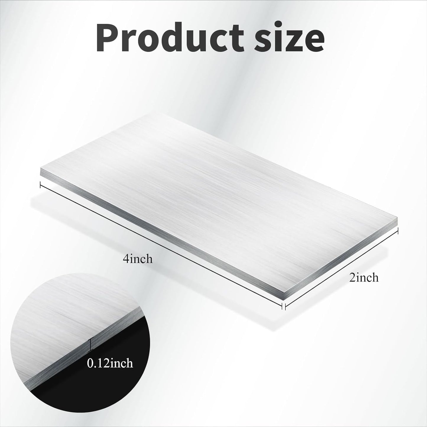 Amyhill 20 Pcs Aluminum Sheet Metal 2 x 4 x 1/8 (0.13”) Inch Thin Flat Plain Aluminum Plate, Welding Accessories Practice Beginner for Mig Tig Stick Mma Arc Gas Heat Treatable for Crafting Industry
