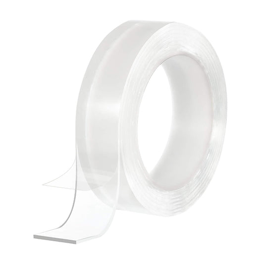 BRAVESHINE 9.8FT Sticky-Back Wall Tape - Double Sided Nano Tape - Self Adhesive Mounting Tape - Washable Picture Hanging Fasteners for Home Office Use