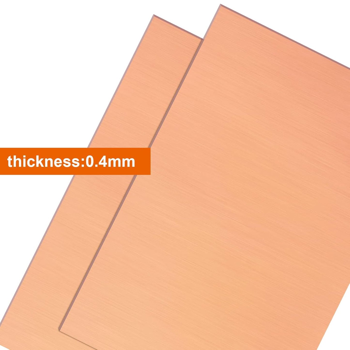 2PCS Copper Sheet, 8” x 12”, 24 Gauge(0.02inch Thick), Double-Sided Attached Film Copper Plates for Jewelry, Handmade Pure Copper Artworks, Repairs, Enameling, Electrical, No Scratches