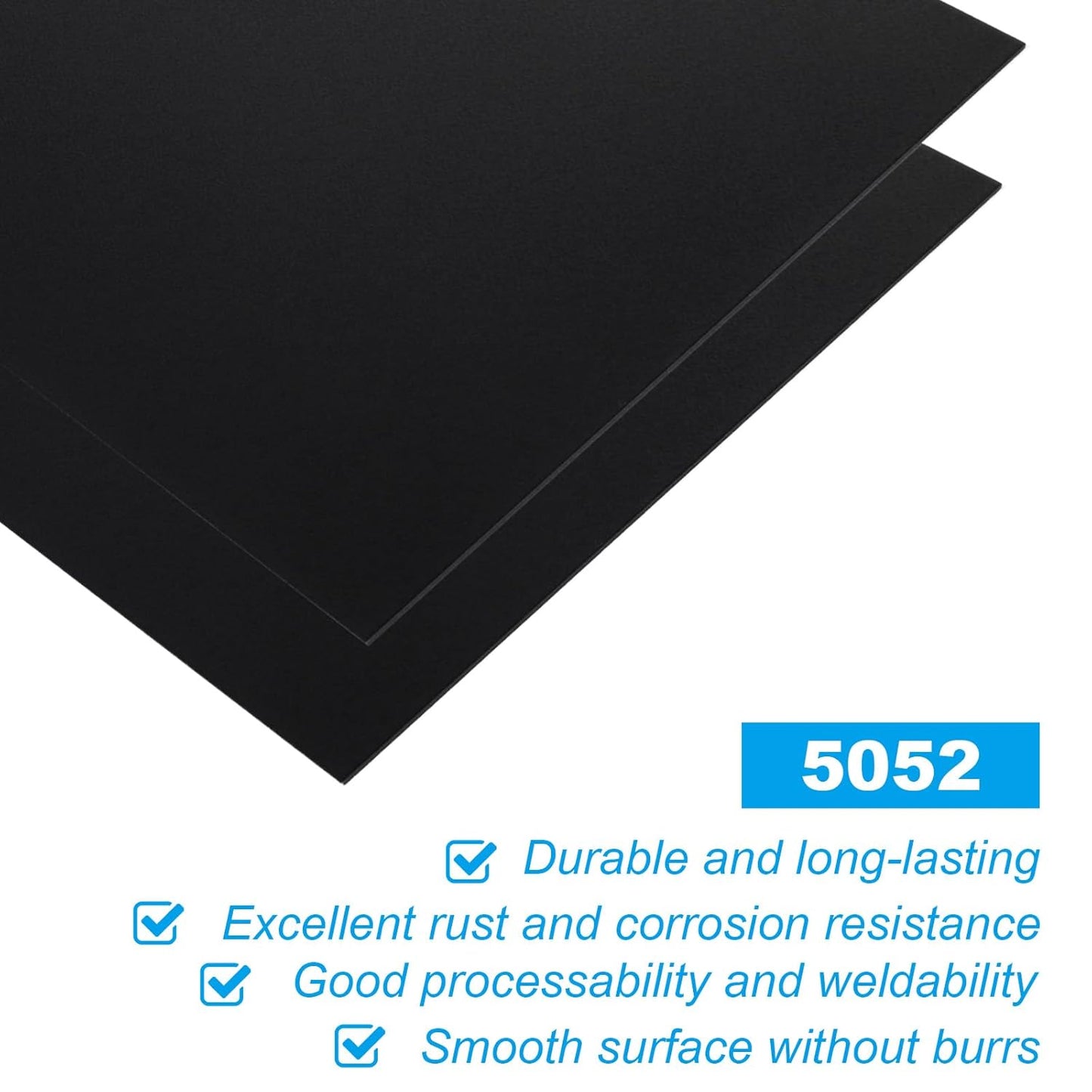 3 Pack 5052 Aluminum Sheet Metal 12 x 12 x 1/32 (0.04”) Inch Black Anodized Aluminum Sheet 1MM Thin Aluminum Plates Engraving Blanks for Laser Engraving, Crafting, Decoration