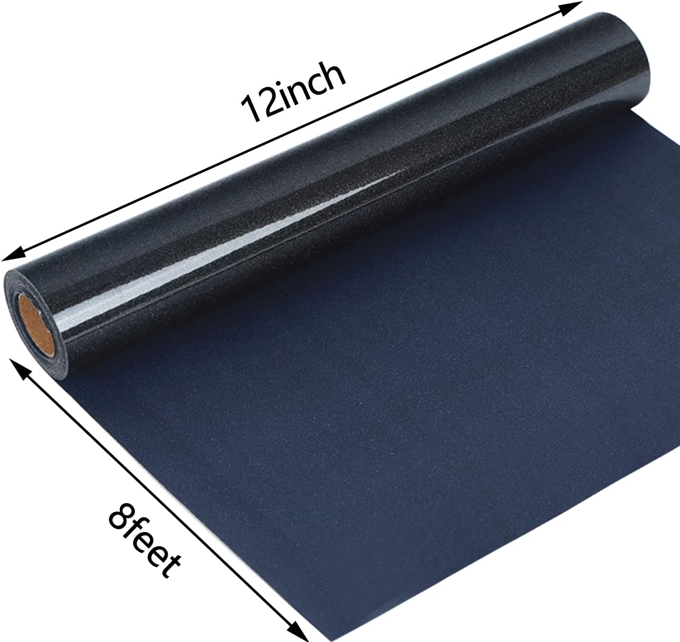 guangyintong Glitter Black Heat Transfer Vinyl HTV Rolls, 12" x 8ft Iron on Vinyl for T Shirts Glitter Black HTV Vinyl for All Cutter Machines Easy to Cut & Weed for Heat Vinyl Design
