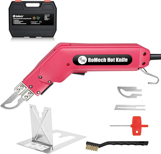 ROMECH Foam Cutter Pro Electric Hot Knife, 100W Styrofoam Cutting Tool Kit- with Heavy-duty Case Blades & Accessories RM-008 (100W)
