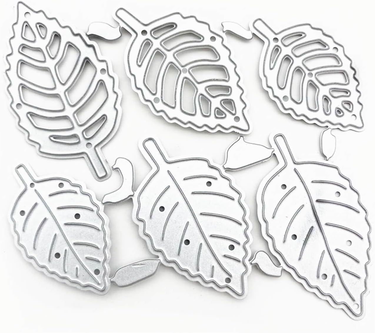 YKW Leaf Shape Metal Cutting Dies Set with Embossing Tools for Card Making Album, Scrapbooking Paper Craft DIY Kit, Includes Die Cuts Etching Stencils Stamps Thin Banner Cutting Dies
