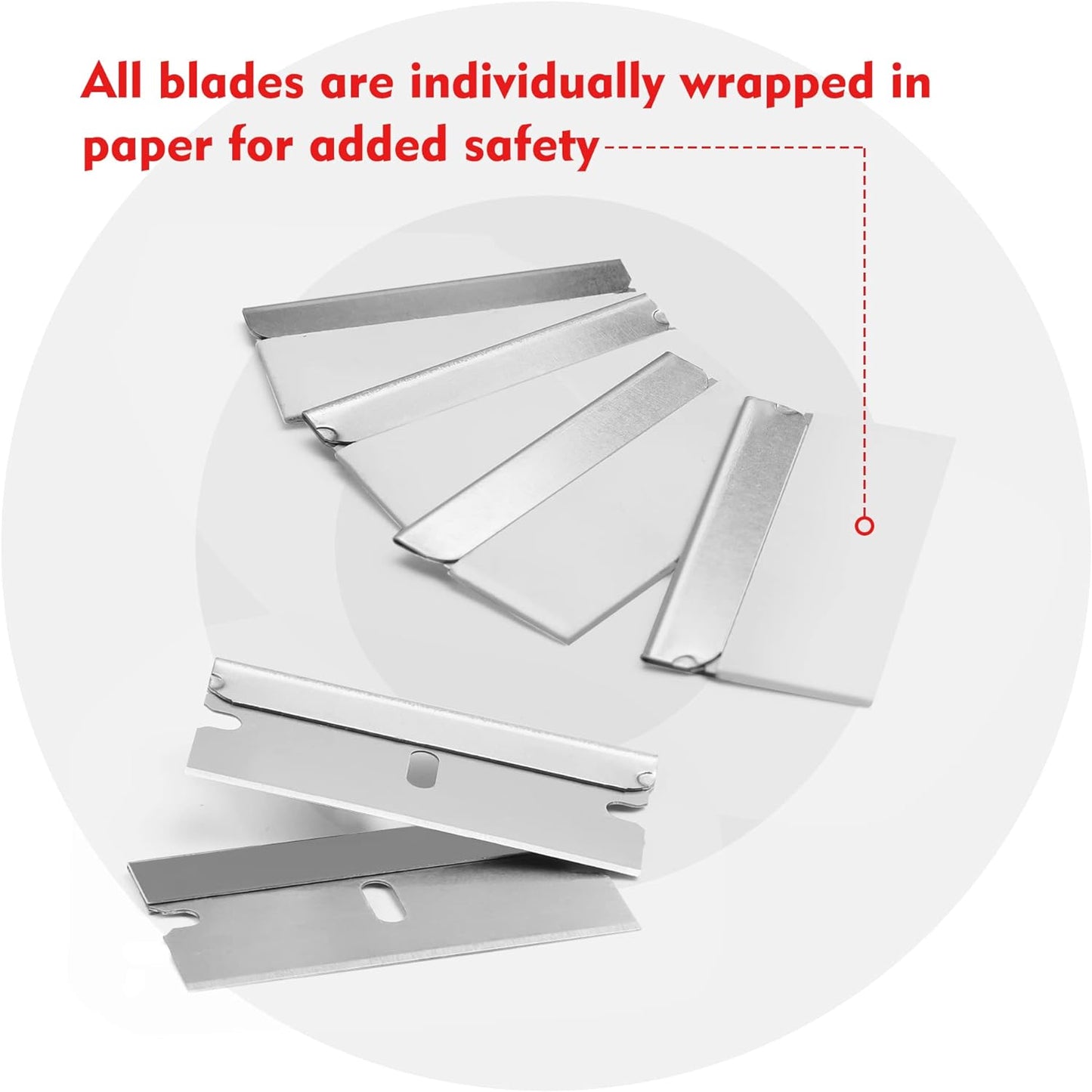 WORKPRO 200-Pack Single Razor Edge Blades, Industrial Scraper Razor Blades, High Carbon Steel One Edge Razor Blades