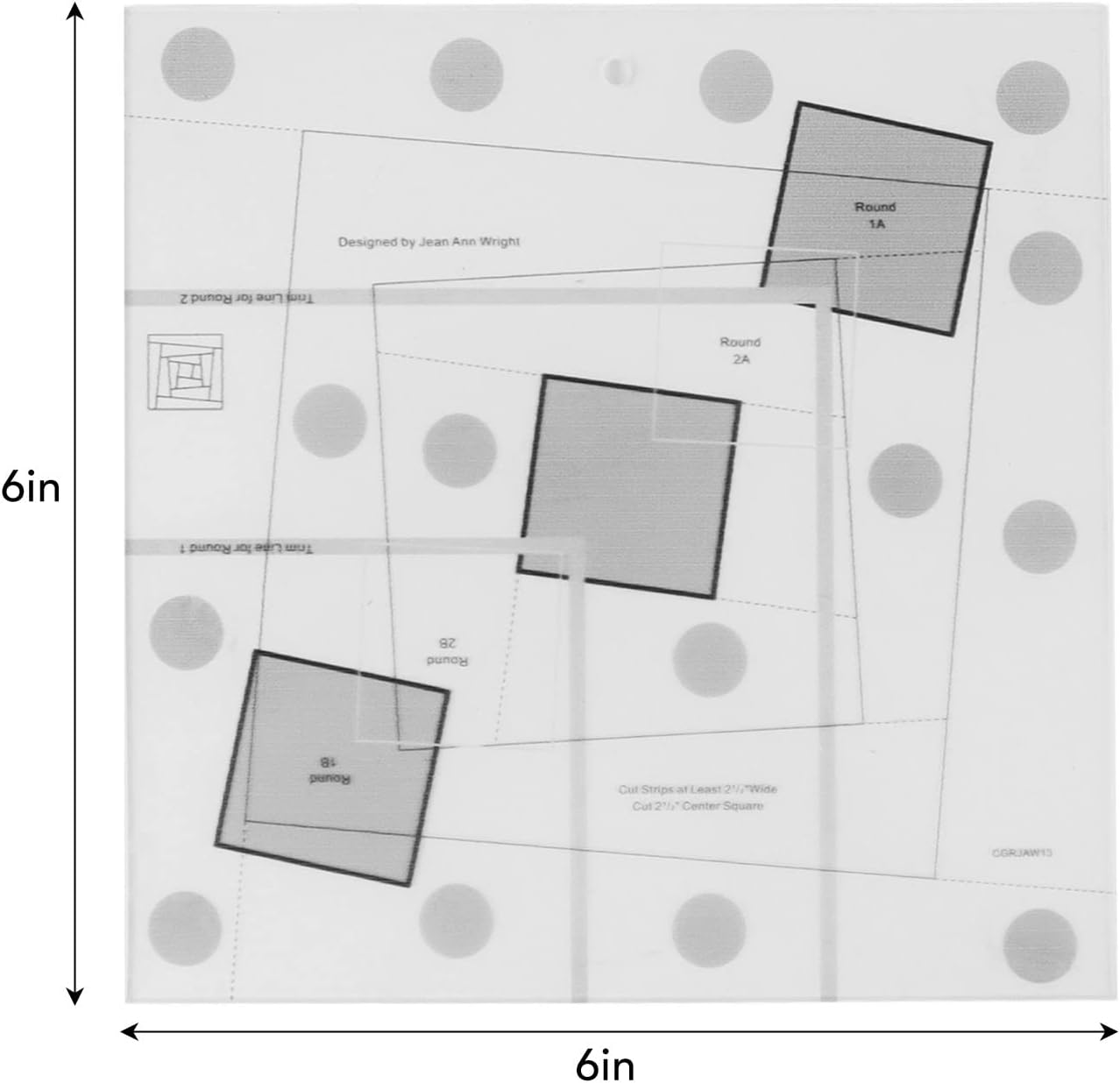 Sewing Rulers, Quilting Rulers Quilting, Curvy Log Cabin Trim Tool Finished Blocks, Template Patchwork Sewing DIY Ruler[6 inch]