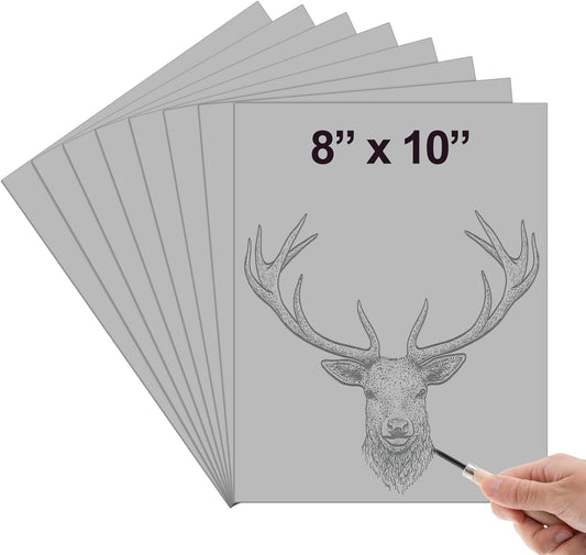 Yeaqee 1 Pcs 8 x 10 Inch Linoleum Block Rubber Carving Block Soft Linocut Blocks Large Linoleum Sheet Unmounted Lino Plates for Engraving Art Project Printmaking Artist Studio Supplies, Gray