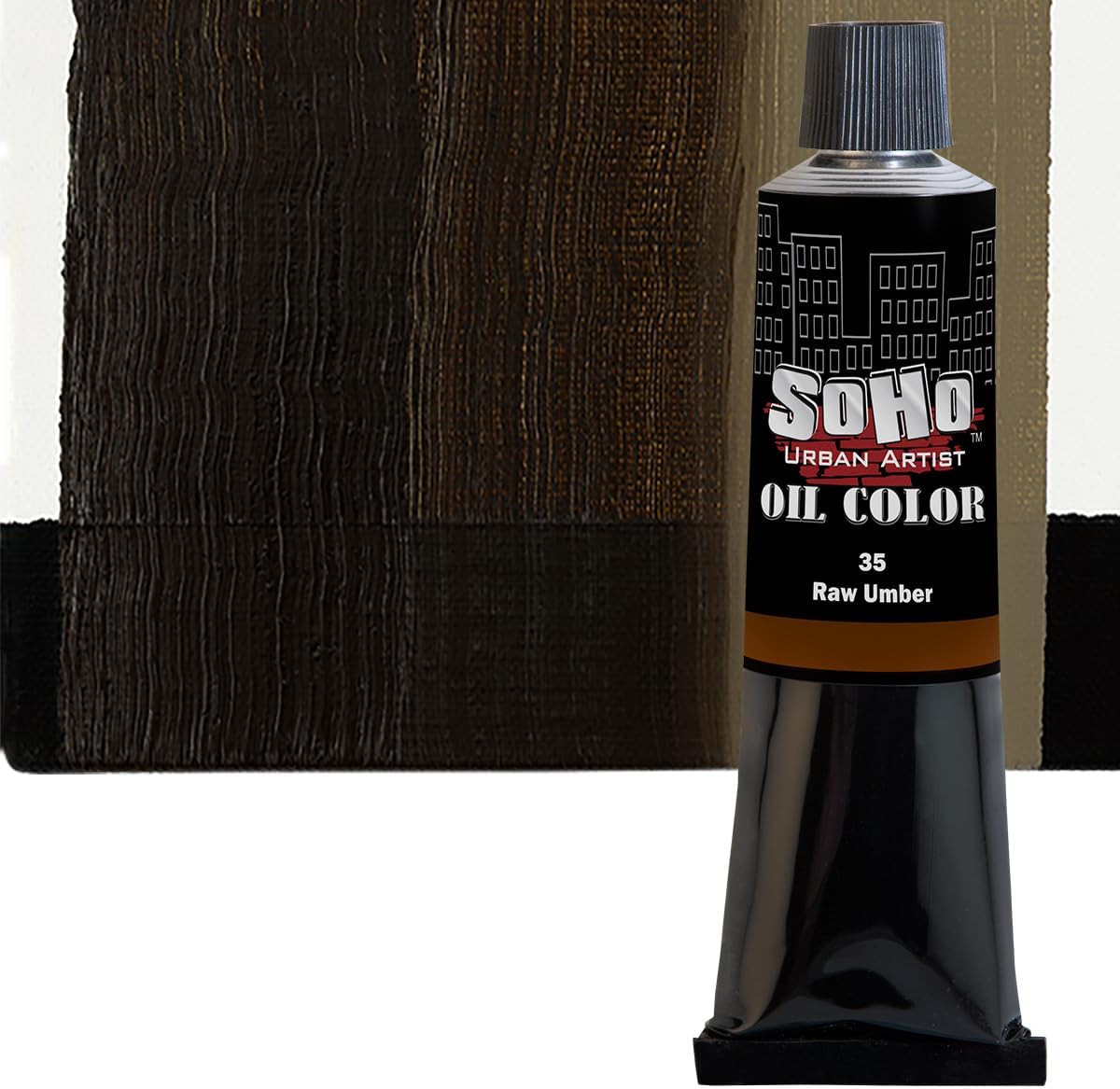 Soho Urban Artist Oil Paint - Raw Umber, 170 ml Tube - Best Valued Oil Colors for Painting, Excellent Pigment Load