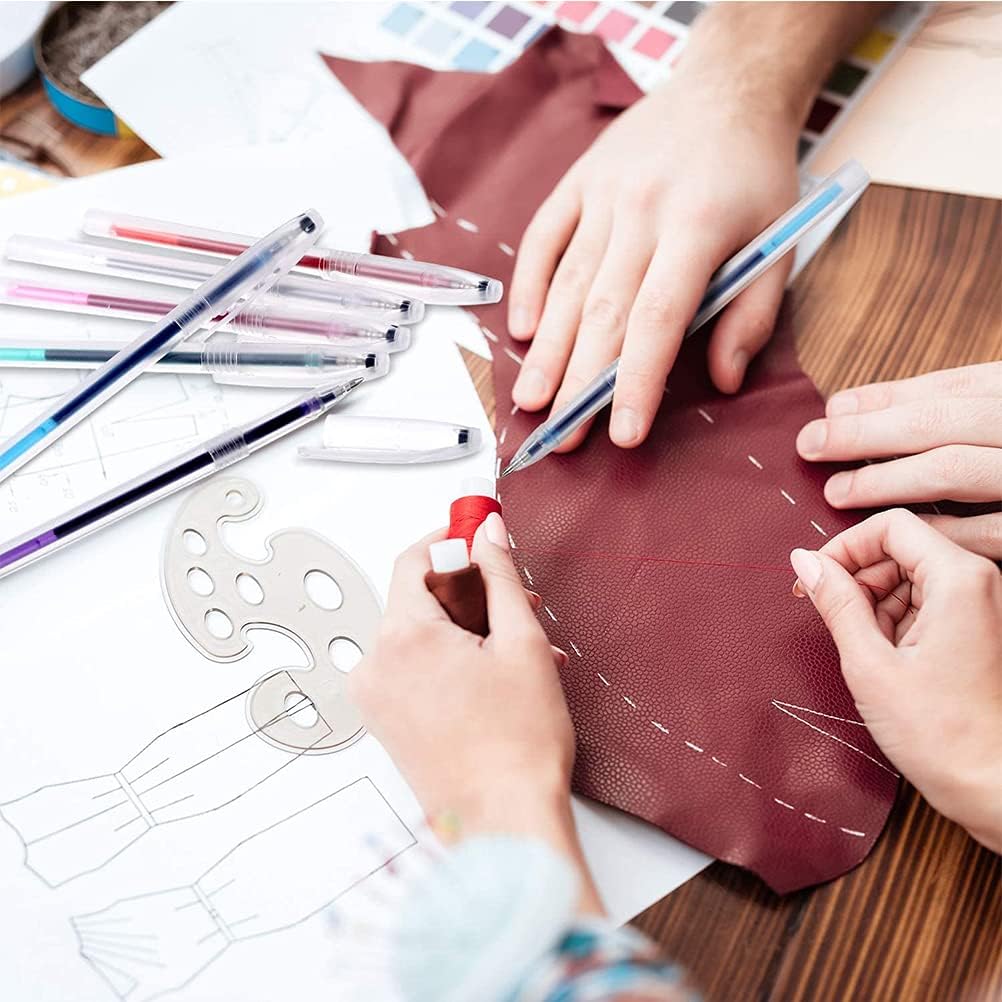 ELANE 16 Pcs Heat Erasable Fabric Marking Pens with 48 Refills, Heat Erasable Fabric Marker Set for Sewing, Quilting, and Tailoring