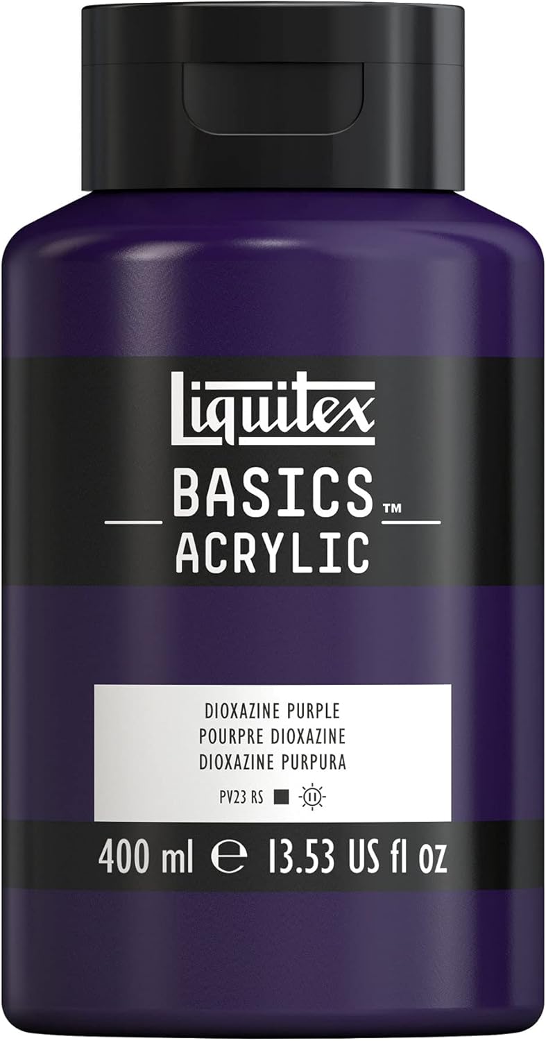 Liquitex BASICS Acrylic Paint, 400ml (13.5-oz) Bottle, Dioxazine Purple