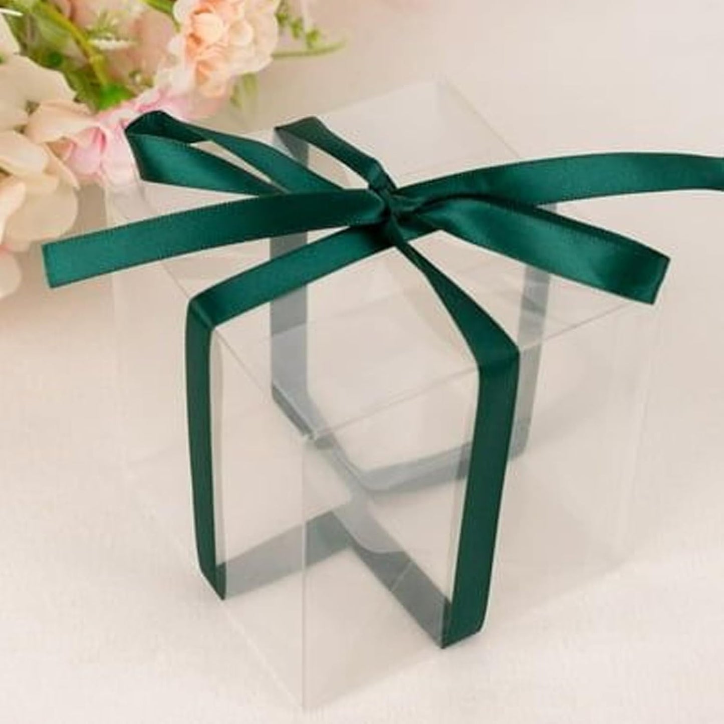 3/8" X 100 Yards Teal Satin Thin Ribbon Solid Color Double Faced Ribbons Perfect for Crafts Wedding Decor Bow Making Arts Sewing and More