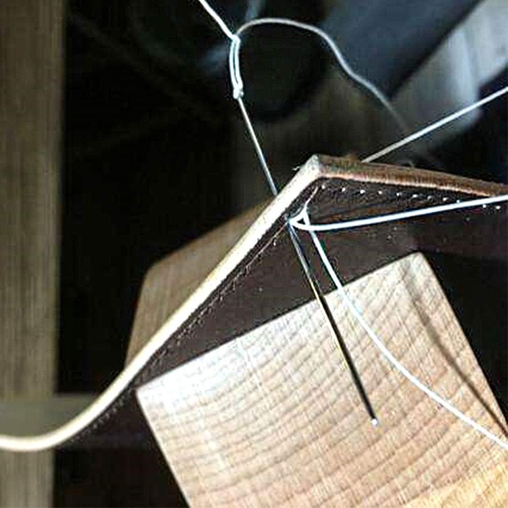 284 Yards Waxed Thread, 210D Heavy Duty for Leather Sewing, Upholstery, 0.8mm Flat Waxed for Bookbinding, Shoe Repairing, Leather Projects