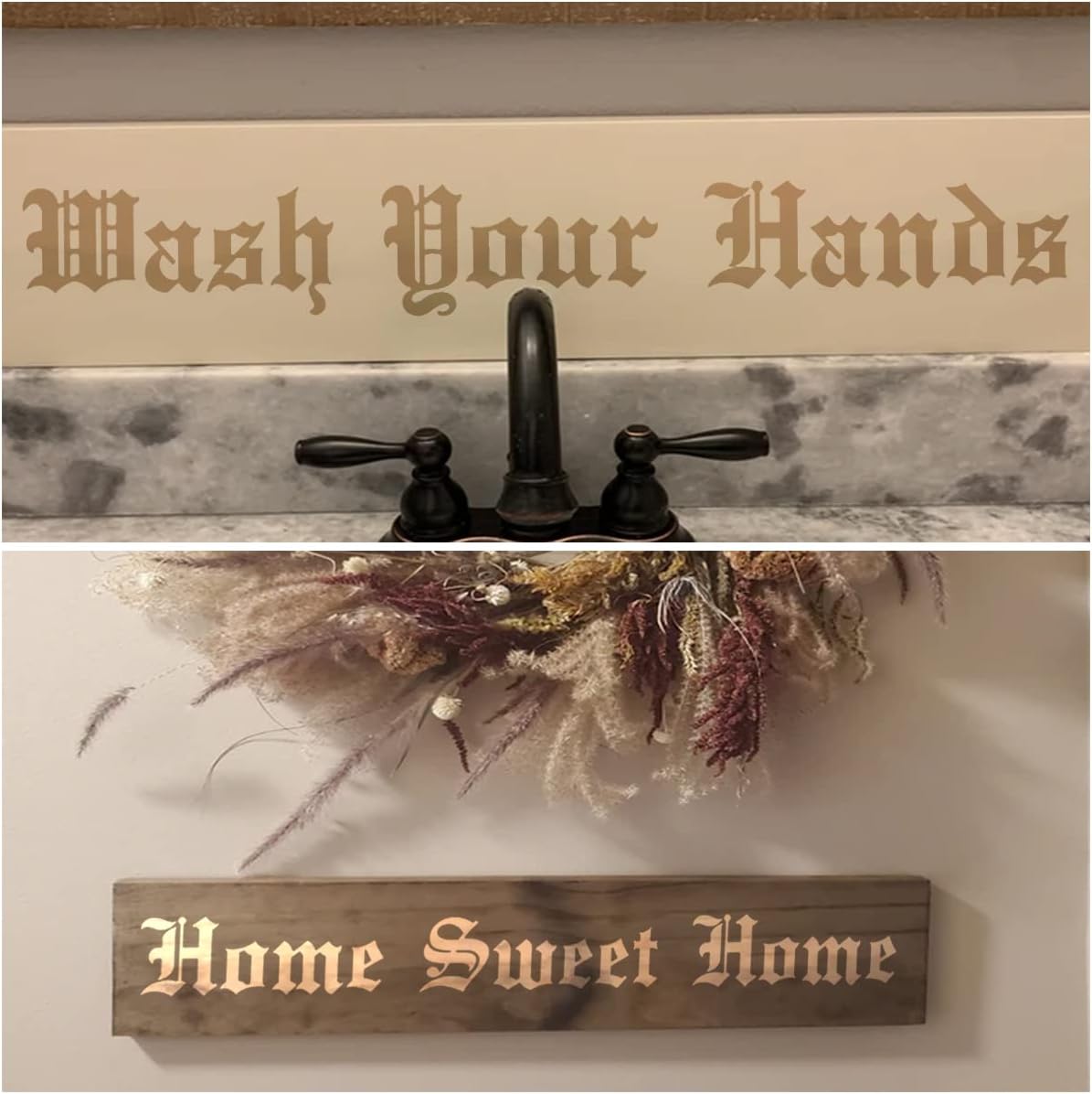 2 Inch Alphabet Letter Stencils for Painting - 70 Pack Old English Letter Stencil Templates with Numbers and Signs for Painting on Wood, Reusable Letters Stencils for Chalkboard Wood Signs & Wall Art