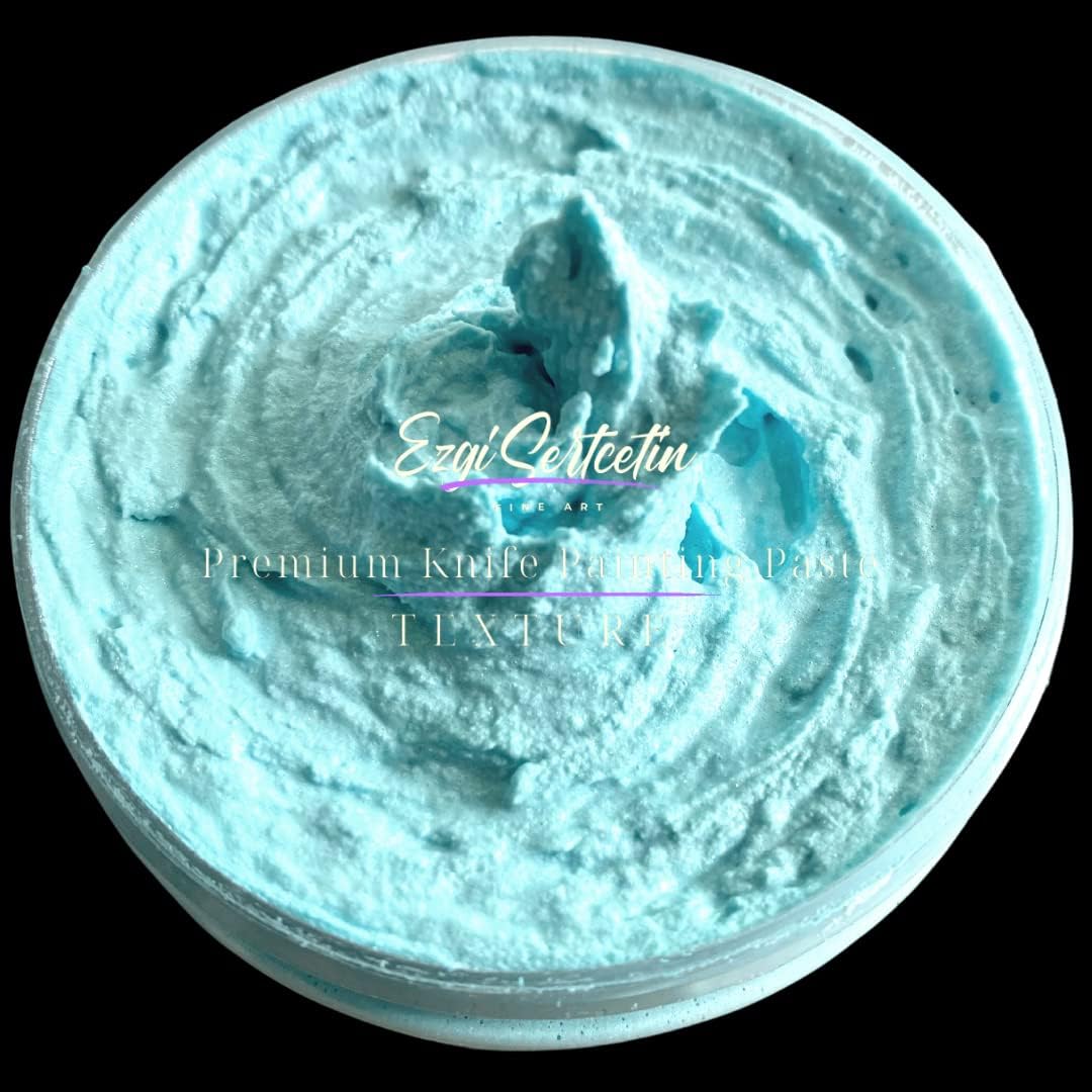 Premium Palette Knife Painting Paste|Texture Paste|Authentic Bright Colors|Ready to Use|Easy to Apply| 6oz (Di Aqua)