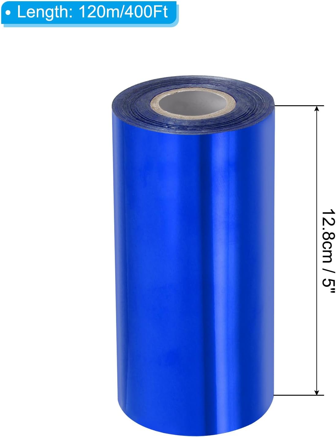 PATIKIL 5"x400Ft Hot Stamping Foil Paper, Heat Transfer Hot Stamping Paper Foil Roll for Leather DIY Logo Decor Craft Gift Package Scrapbook Card, Sky Blue