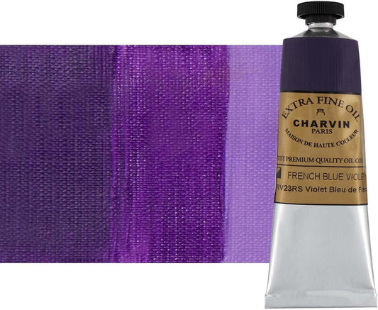 Charvin Extra Fine Oil Paint, French Blue Violet 60 mL - Triple-Milled, Rich Texture, Poppy Oil-Based, Light-Fast, Handmade, Archival Quality