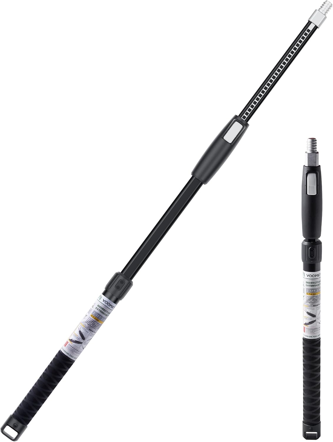 VOOMEY 2.3-4 ft (0.7-1.2m) Dual Extending 28 Point Adjustable Extension Pole for Paint Roller Frames | Heavy-Duty Telescopic Extension Pole | Multi-Purpose Tool for Dusting, Painting & Mores