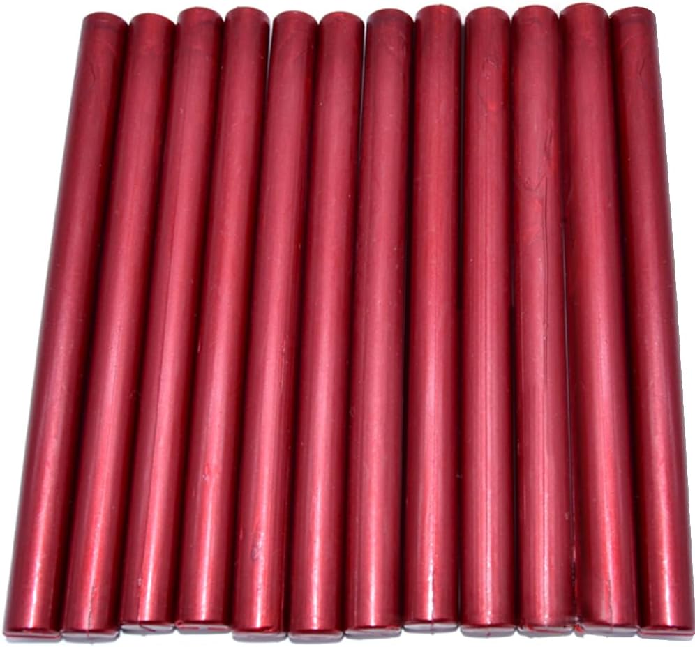 Glue Gun Sealing Wax Stick - Metallic Red for Large Glue Gun, Great Decor for Letter, Wedding Invitations, Cards Envelopes, Snail Mails, Wine Packages, Gift Wrapping