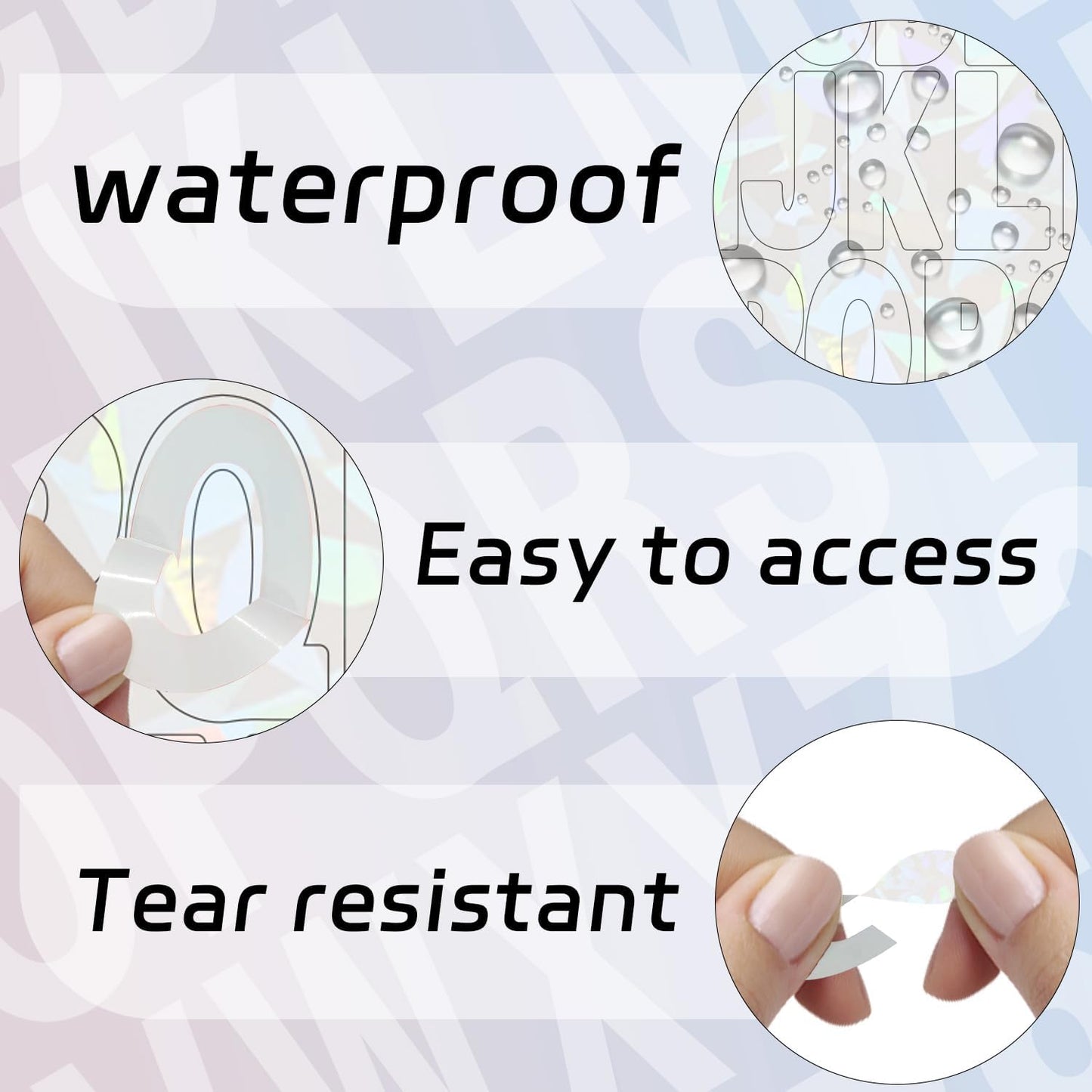 Starboling Letter Stickers,2 inch 8 Sheets White Alphabet Sticker,Self Adhesive Vinyl Letter Stickers Mailbox Numbers,for Arts Crafts Outdoor Sign Poster Mailbox Sign Doors Mailboxes Car Truck