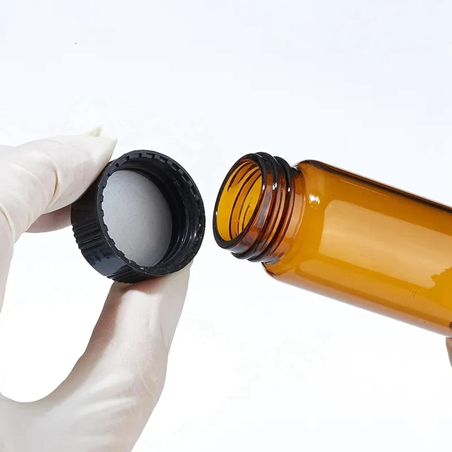 20ml Amber Small Glass Vials 30pcs with Screw Caps(30pcs)