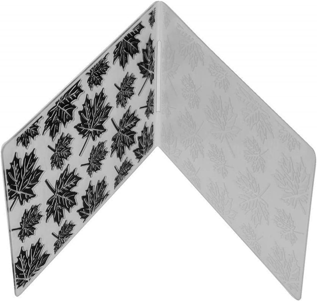 Arbuya Maple Leaves Background Plastic Embossing Folder for Scrapbook DIY Album Card Tool Plastic Template (Maple Leaves)