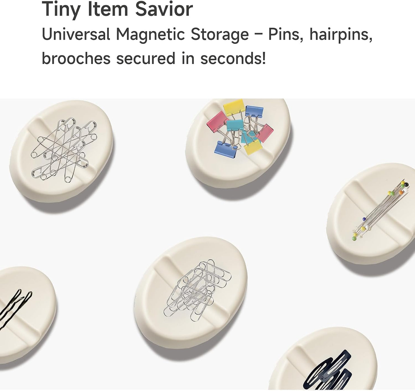 KEARING Strong Magnetic Pin Cushion Square - 8.5cm Powerful Magnet Pin Holder for Sewing - Lightweight Sewing Pin Cushion for Quilting Pins, Needles - Sewing Accessories Organizer