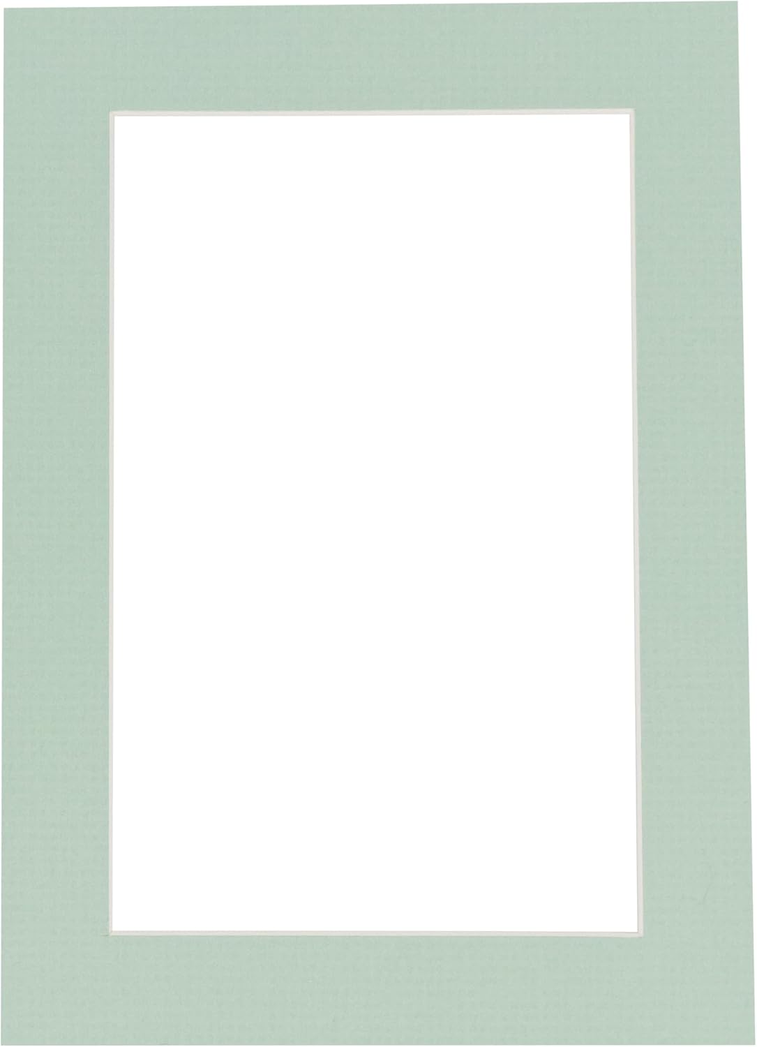 8.5x11 Mat Bevel Cut for 7x9 Photos - Acid Free Honeydew Green Precut Matboard With Backing Board and Crystal Clear, Self Seal Photo Mat Bag - For Pictures, Photos, Framing - 4-ply Thickness