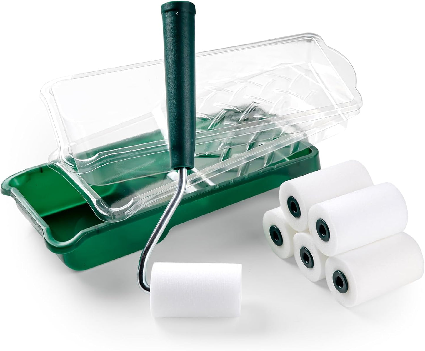 Foam Paint Roller, 2 Inch 10 Pack Small Paint Roller Kit with High-Density Foam Paint Roller, Paint Tray, Paint Tray Liner, Roller Frame, Mini Paint Roller for Painting Corners