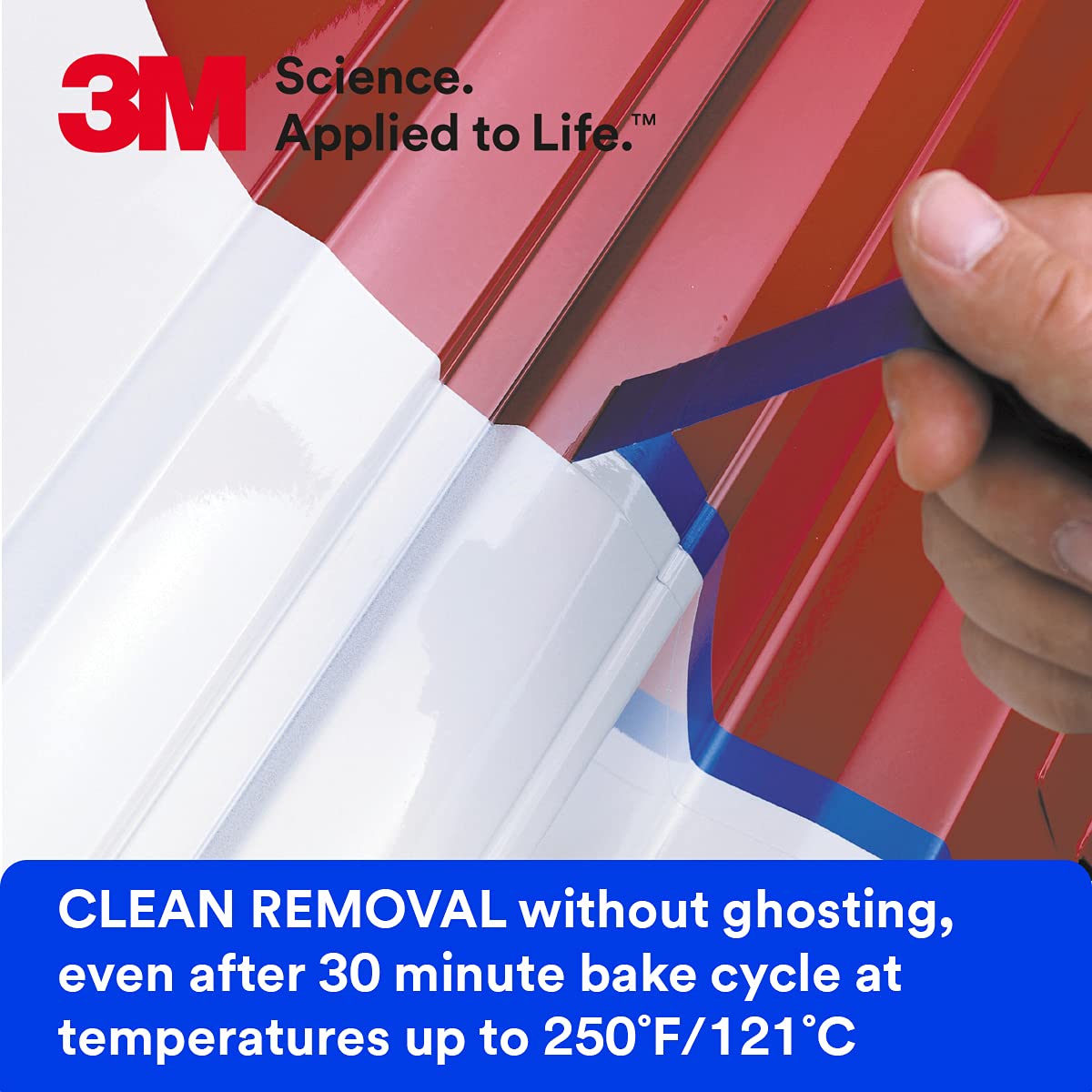 3M Vinyl Tape 471+, 1/8 in x 36 yd, Indigo, 1 Roll, Fine Line Tape for Paint Masking Striping, Color Separation and Complex Designs, High-Temperature, Stretch