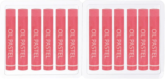 PATIKIL Red Plum Oil Pastels, 12Pcs Soft Oil Crayons Creamy Pastels Stick Art Supplies for Art Painting Drawing Blending Graffiti for Artists Beginners
