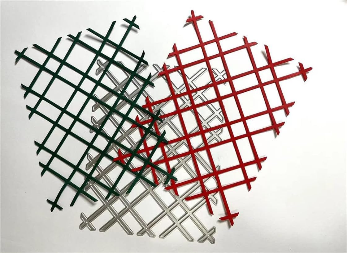 Mvchifay Cutting Dies Metal Stencils Scrapbooking Tool DIY Craft Carbon Steel Embossing Template for Paper Card Making (Rhombus Layer-14.3x11cm)