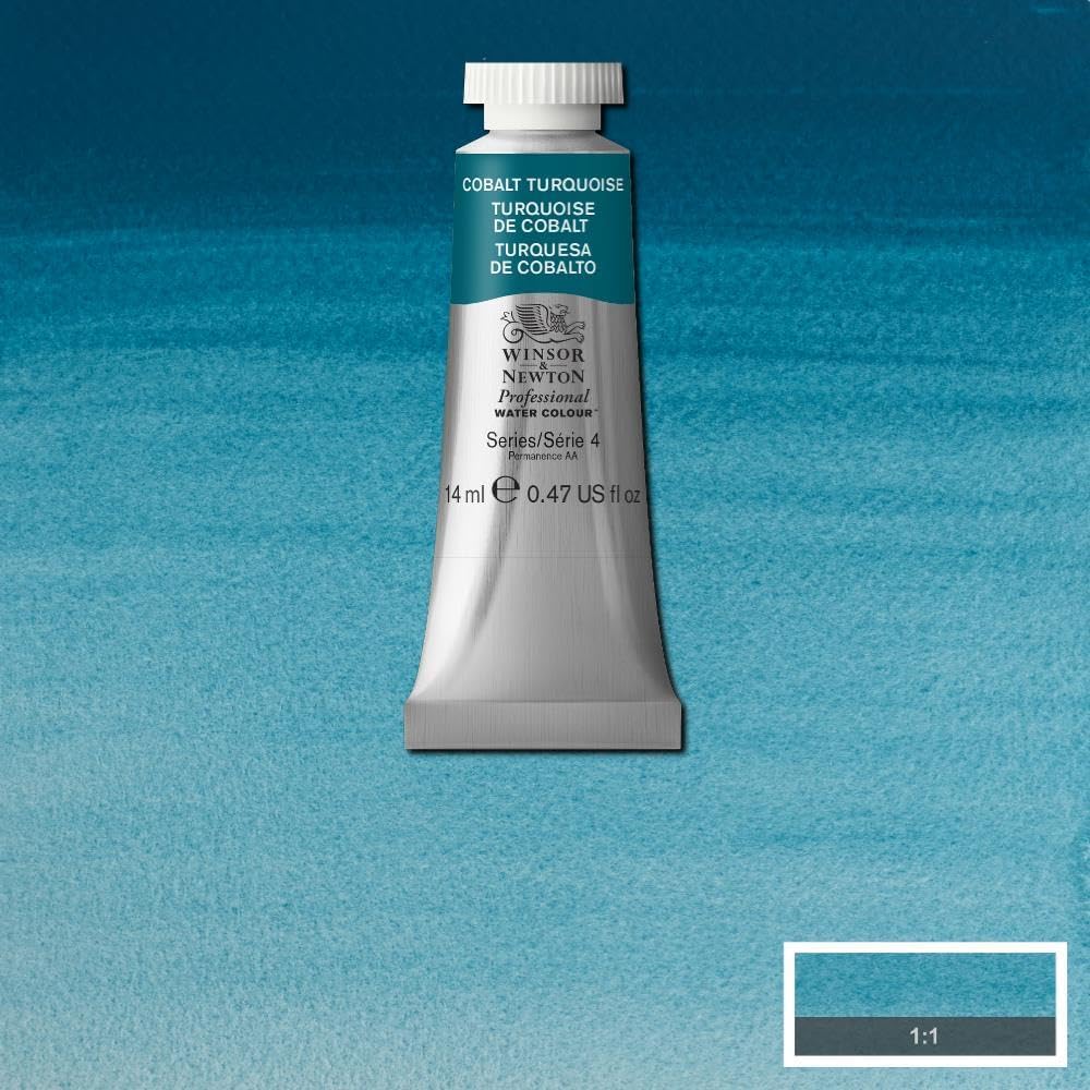 Winsor & Newton Professional Water Colour Paint, 0.47-oz Tube, Cobalt Turquoise