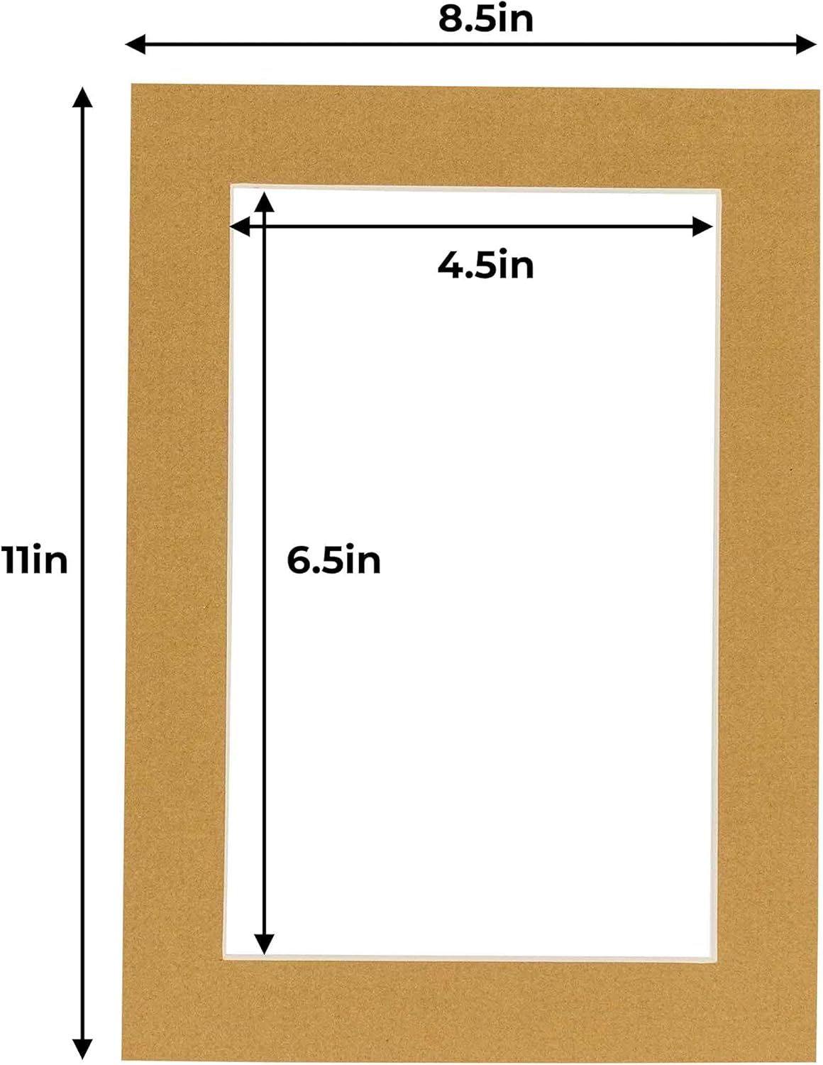 5x7 Mat for 8.5x11 Frame - Precut Mat Board Acid-Free Show Kit with Backing Board, and Clear Bags Rattan Beige 5x7 Photo Matte Made to Fit a 8.5x11 Picture Frame Matboard for Framing, Pack of 1 Mat