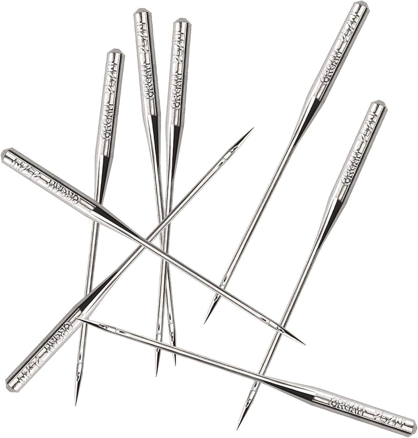 50 PCS Embroidery Sewing Machine Needles for Brother Size 75/11 130/705H HAx1 Sewing Needles for Brother Sewing Machine (5 Pack of 10 Needles)