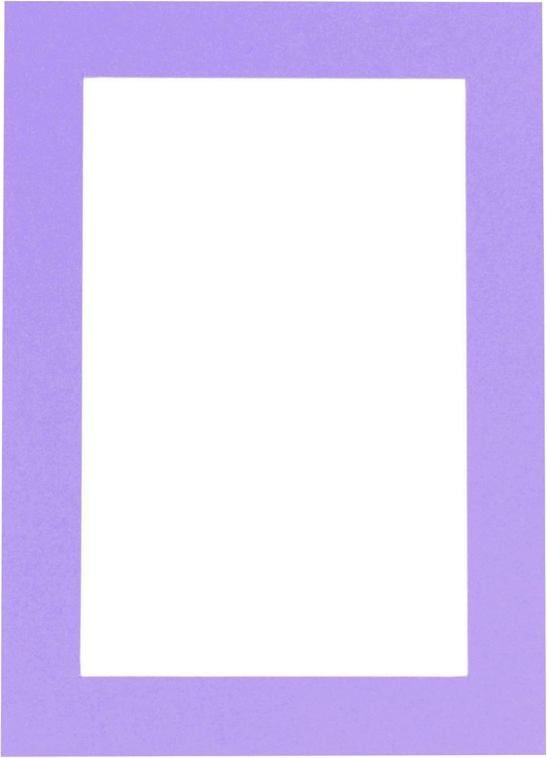 8x10 Mat Bevel Cut for 5x8 Photos - Acid Free Light Purple Precut Matboard - For Pictures, Photos, Framing - 4-ply Thickness