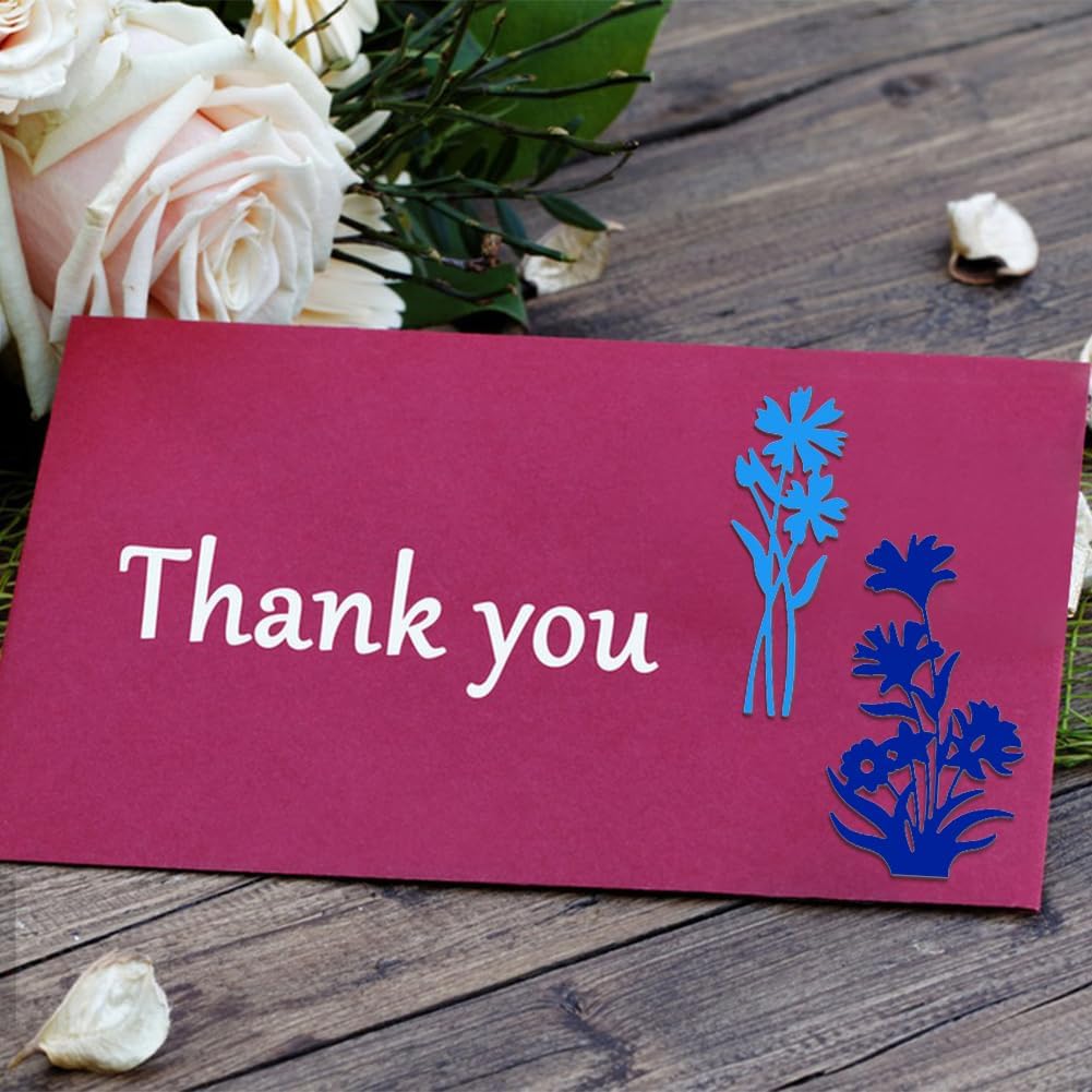 31PCS Flower Metal Die Cuts Wildflower Metal Cutting Dies Flower Leaf Shape Embossing Scrapbooking Cuts Stencil Leaves Embossing Paper Dies for Card Making Album Decorative