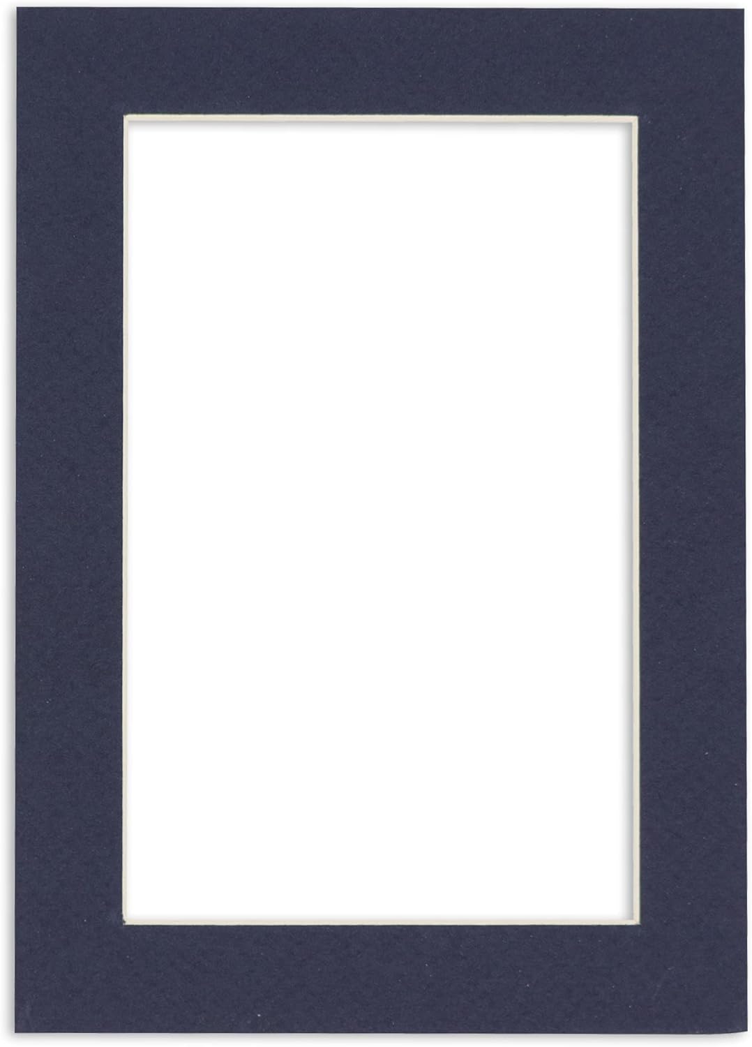 8x10 Mat Bevel Cut for 5.5x8.5 Photos - Acid Free Navy Precut Matboard - For Pictures, Photos, Framing - 4-ply Thickness