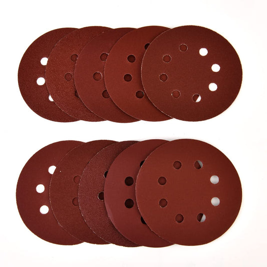 200-piece Sanding Discs Set - 5-Inch 8-Hole Sandpaper 10 Grades Include 60, 80, 100, 120, 150,180, 240, 320, 400, 600 Grits for Random Orbital Sander