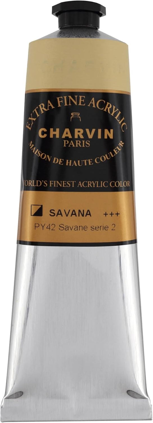 Charvin Extra Fine Professional Artist Acrylic Paint Colors, Nature Themed Hues, 150ml Savana