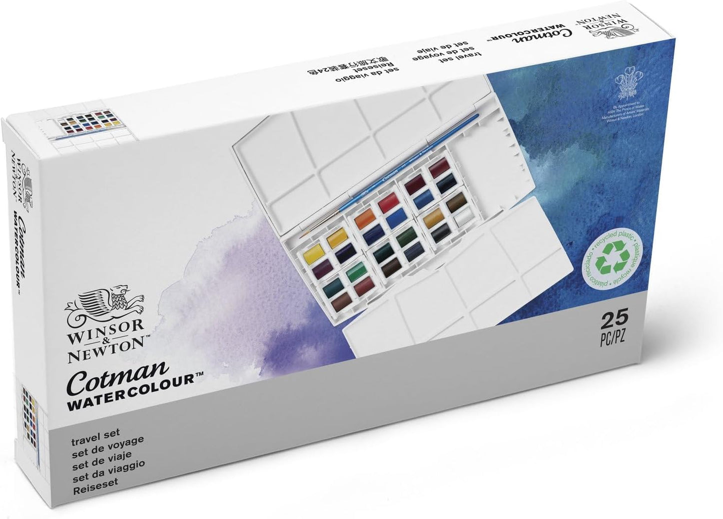 Winsor & Newton Cotman Watercolor Paint Set, Studio Set, 24 Half Pans