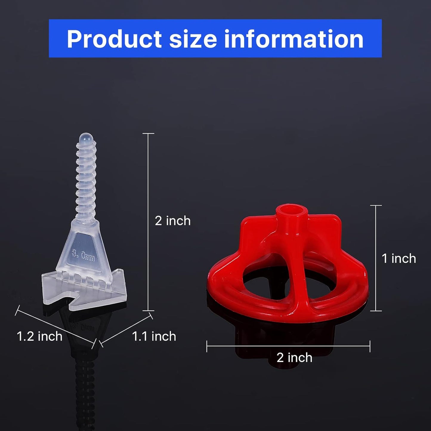 Professional Tile Leveling System Kit，Anti-Loosening Spacers/Wall, Bathroom Tiling - 1/32" Precision Alignment & Grout Spacing Tools(500base, 1/32)