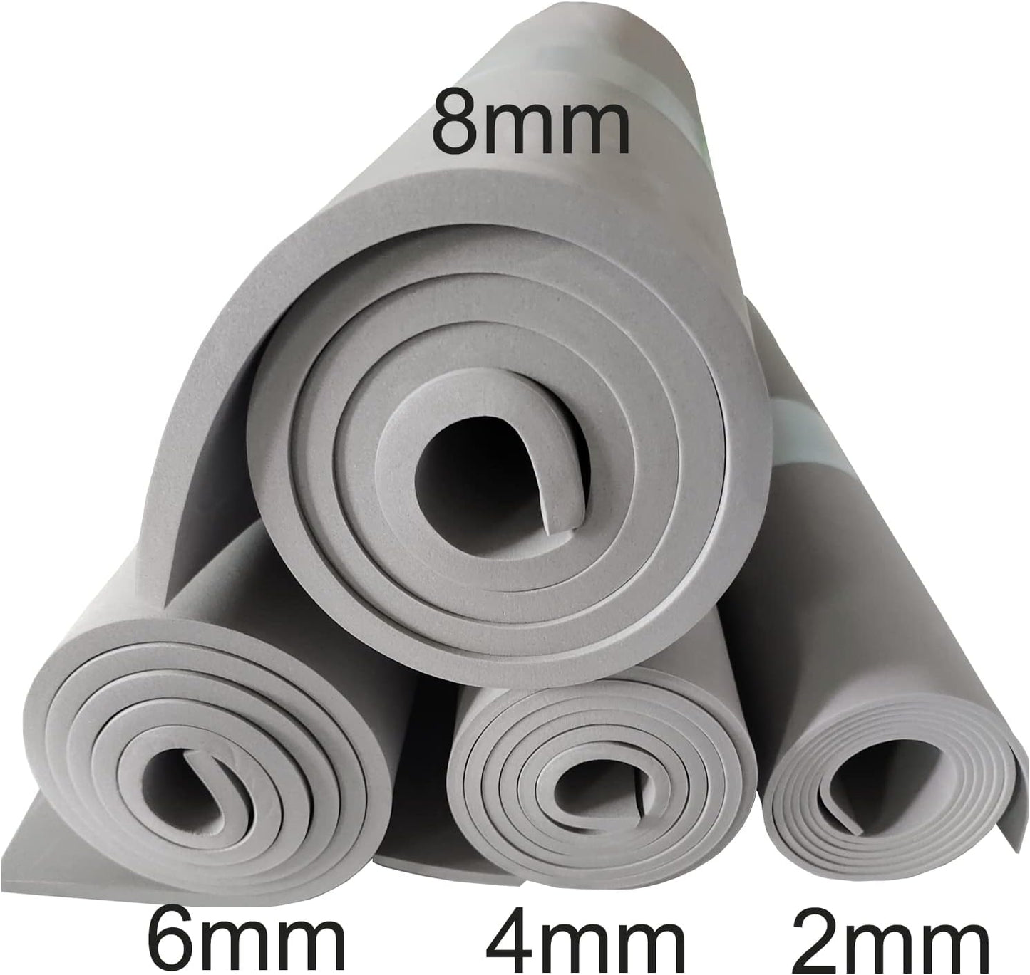 Grey EVA Foam Cosplay, 1 Piece of 2mm Craft Foam,Cosplay Foam, 14" x 39" Ultra-high Density 80 kg/m3 EVA Foam Sheets (Grey-2mm)