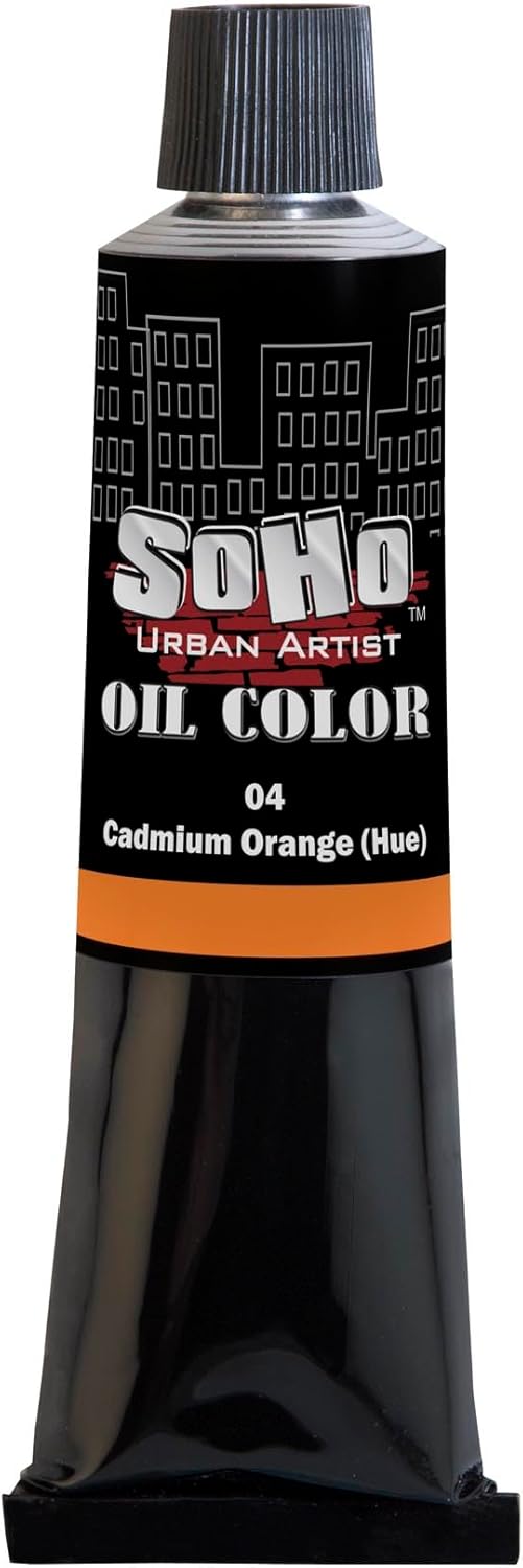 Soho Urban Artist Oil Paint - Cadmium Orange Hue, 170 ml Tube - Best Valued Oil Colors for Painting, Excellent Pigment Load